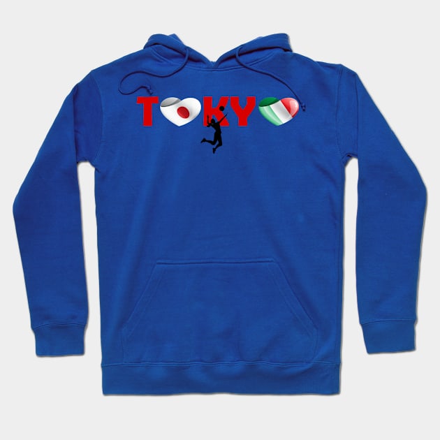 Volleyball in Tokyo - team Italy (IT) Hoodie by ArtDesignDE